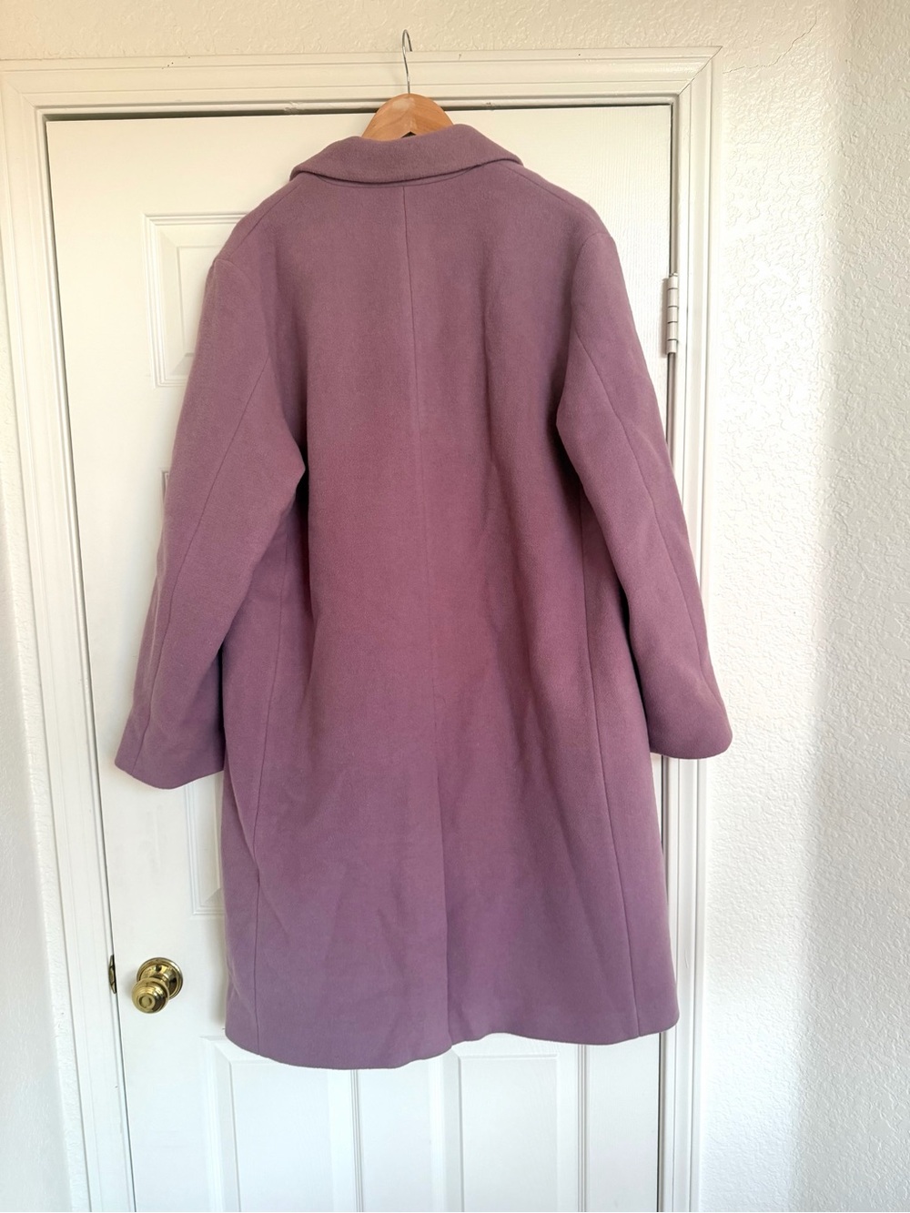 VINCE Brushed Wool Double Breasted Wool Coat Jacket Lavender Purple XL - Picture 8 of 10
